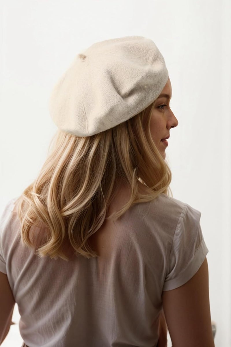EGANO Women's ​​Beret Hats​​ - French Wool Blend Winter Cap, 70% Wool All-Season Soft ​​Beret Hats for Women​​ (Multi-Color)​ - Image 5